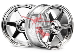 TE37 Wheel 26mm Chrome 2 Pcs. (HPI 3837)