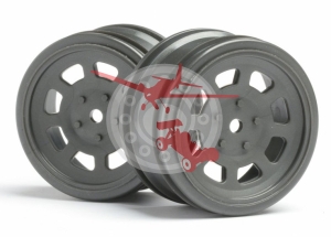 Vintage Stock Car Wheel 26mm Gunmetal 2 Pcs. (HPI 3856)