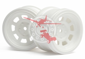 Vintage Stock Car Wheel 31mm White 6mm offset 2 Pcs. (HPI 3859)