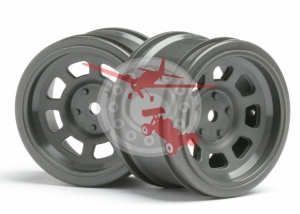 Vintage Stock Car Wheel 31mm Gunmetal 6mm offset 2 Pcs. (HPI 3860)