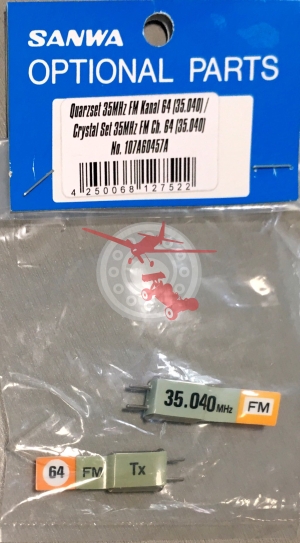 Комплект кварцове 2 бр. 35MHz FM 64 канал - SANWA (107A60457A)